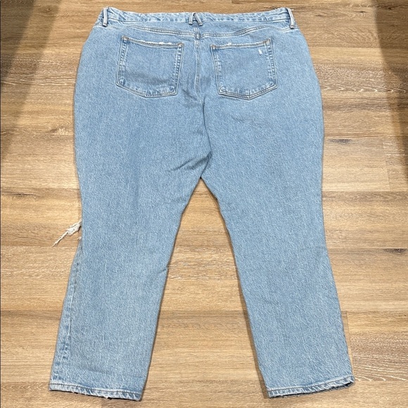 Good American Size 18/50 Denim Straight Leg Jeans - Light Blue High Rise - Picture 8 of 15